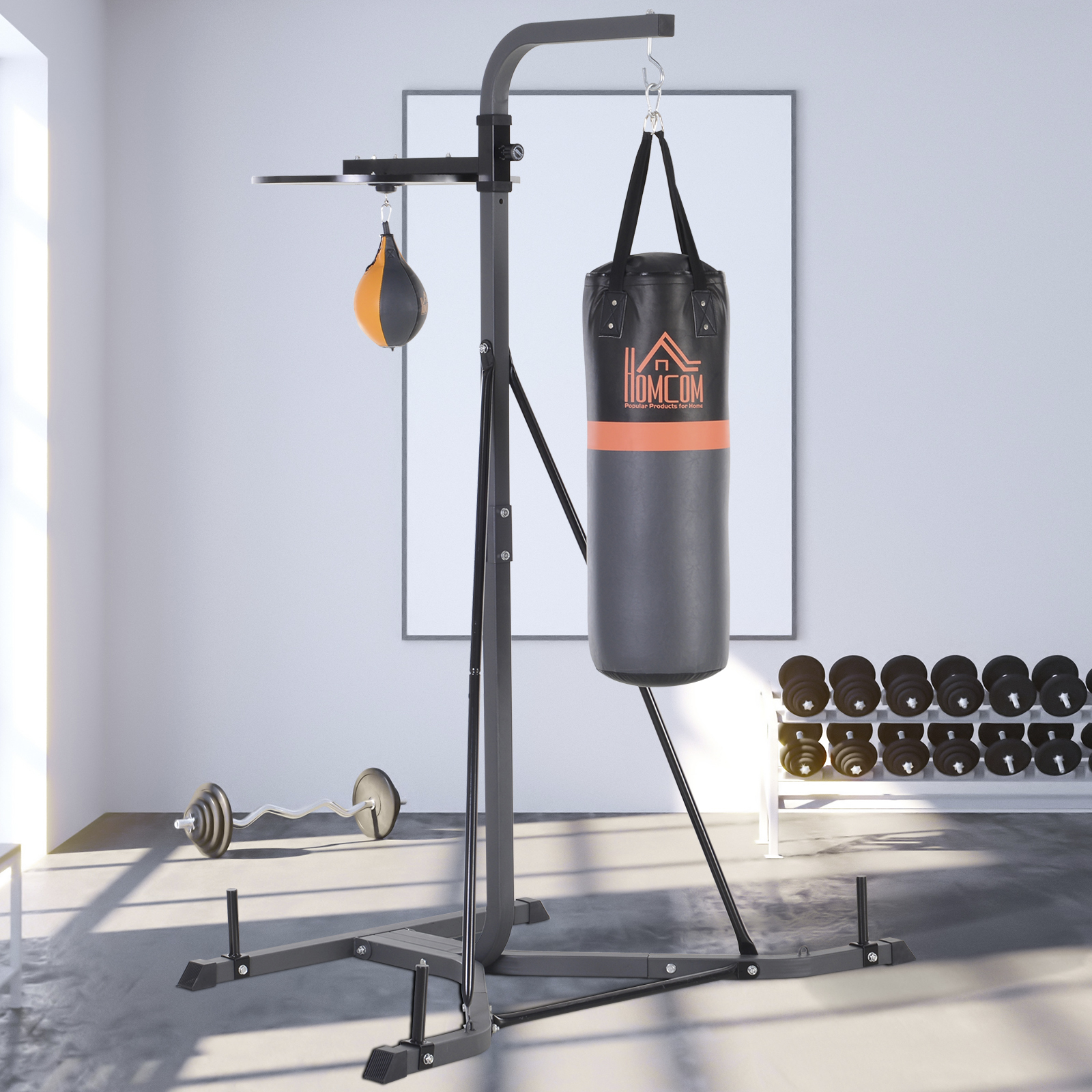 Punchbag & Speedball Boxing Station Frame Freestanding Training